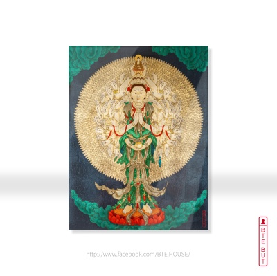 TRANH SƠN MÀI DÁT BẠC - QUAN ÂM THIÊN THỦ THIÊN NHÃN